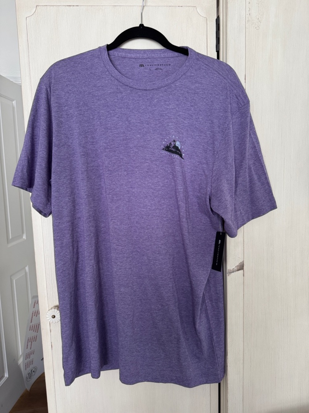 Travis Mathew Heather Purple Short Sleeve Crew Tee
